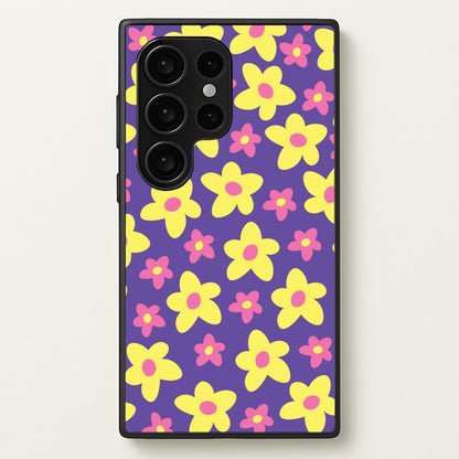 Purple Abstract Floral Pattern  - Spring Phone Case for Galaxy S24 Ultra