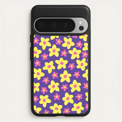 Purple Abstract Floral Pattern  - Spring Phone Case for Google Pixel 9 Pro XL