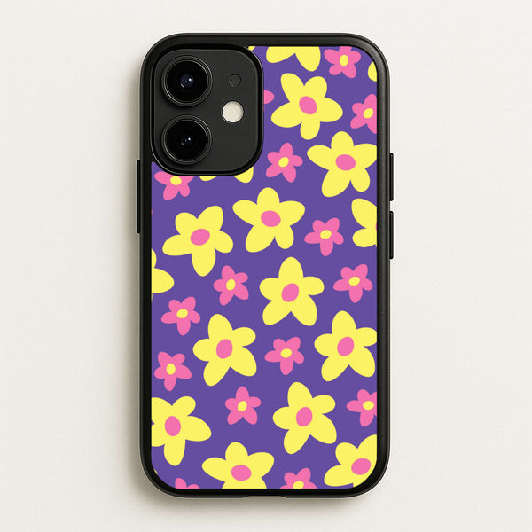 Purple Abstract Floral Pattern  - Spring Phone Case for iPhone 12 / 12 Pro