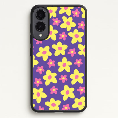 Purple Abstract Floral Pattern  - Spring Phone Case for Galaxy S25 Edge