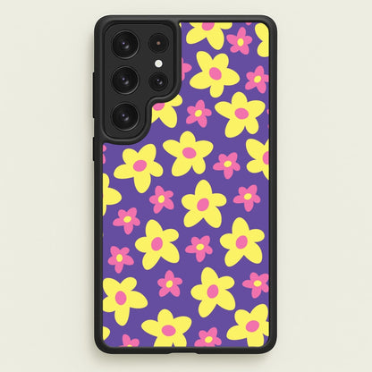 Purple Abstract Floral Pattern  - Spring Phone Case for Galaxy S23 Ultra