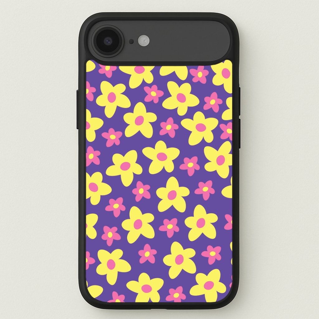 Purple Abstract Floral Pattern Phone Case for iPhone 17 Air