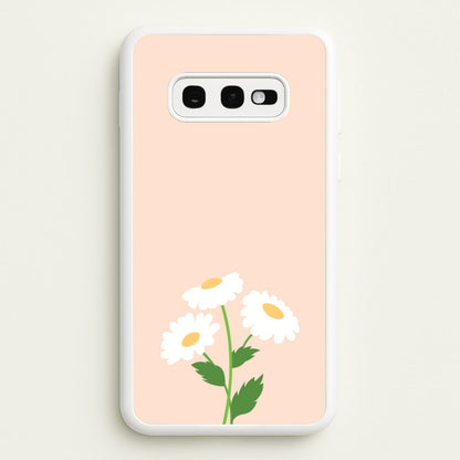 Peach And Dasies   - Spring Phone Case for Galaxy S10e