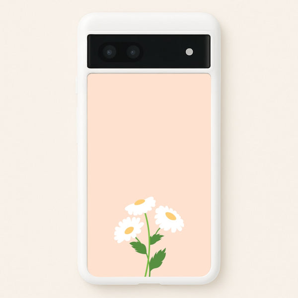 Peach And Dasies   - Spring Phone Case for Google Pixel 6a