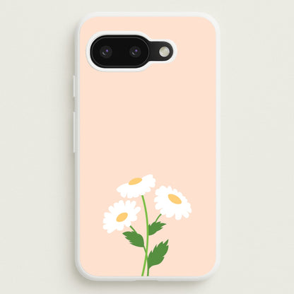 Peach And Dasies   - Spring Phone Case for Google Pixel 9a