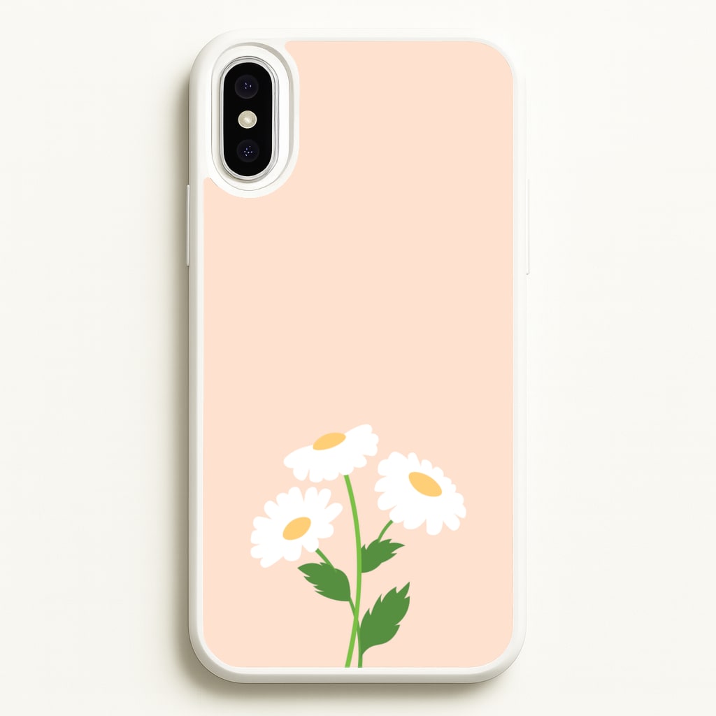 Peach And Dasies   - Spring Phone Case for iPhone XS Max