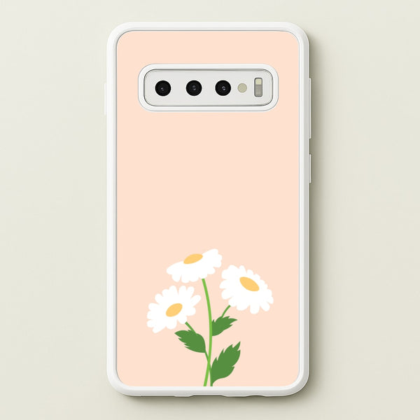 Peach And Dasies   - Spring Phone Case for Galaxy S10 Plus
