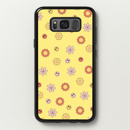 Retro Flowers And Smileys Pattern  - Spring Phone Case for Galaxy S8 Plus