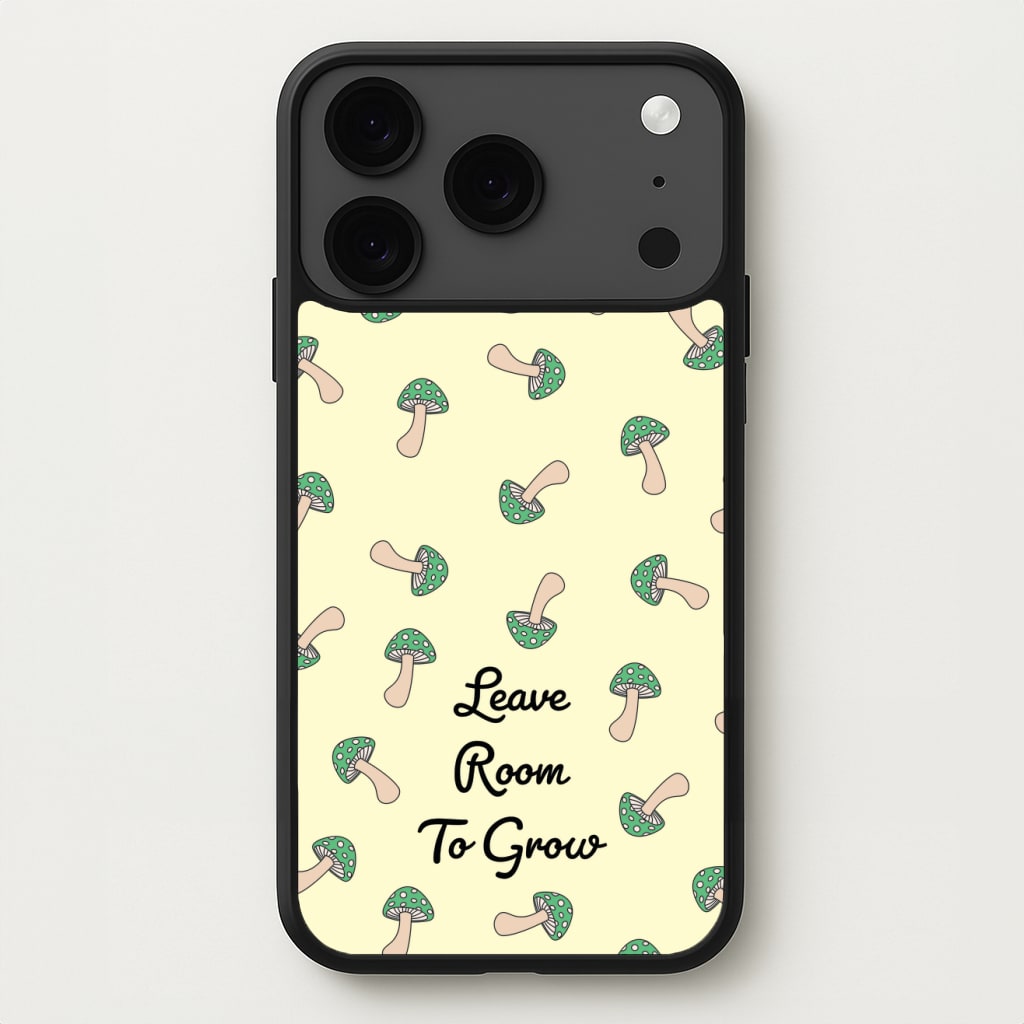Leave Room To Go Mushroom Pattern Phone Case for iPhone 17 Pro Max