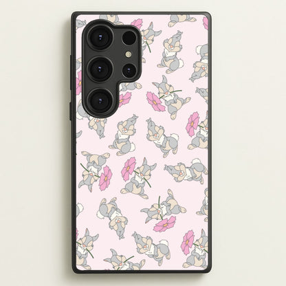 Cute bunny And Flowers Pattern  - Spring Phone Case for Galaxy S25 Ultra