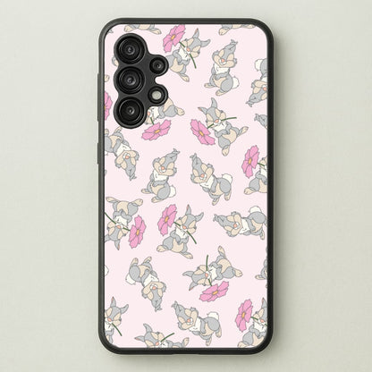 Cute bunny And Flowers Pattern  - Spring Phone Case for Galaxy A13