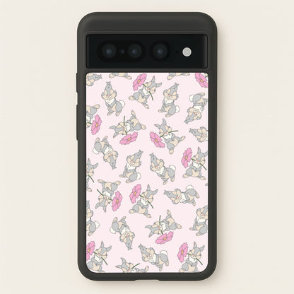 Cute bunny And Flowers Pattern  - Spring Phone Case for Google Pixel 7 Pro