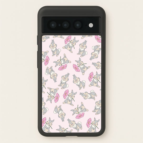 Cute bunny And Flowers Pattern  - Spring Phone Case for Google Pixel 7 Pro