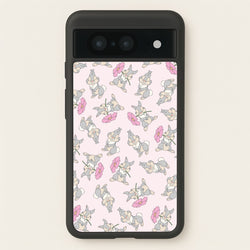 Cute bunny And Flowers Pattern  - Spring Phone Case for Google Pixel 8