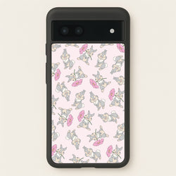 Cute bunny And Flowers Pattern  - Spring Phone Case for Google Pixel 7a