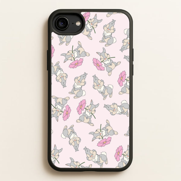 Cute bunny And Flowers Pattern  - Spring Phone Case for iPhone 6 / 7 / 8 / SE