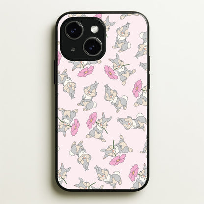 Cute bunny And Flowers Pattern  - Spring Phone Case for iPhone 14