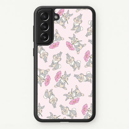 Cute bunny And Flowers Pattern  - Spring Phone Case for Galaxy S21FE