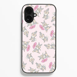 Cute bunny And Flowers Pattern  - Spring Phone Case for iPhone 16 Plus
