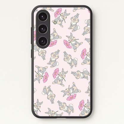 Cute bunny And Flowers Pattern  - Spring Phone Case for Galaxy S25