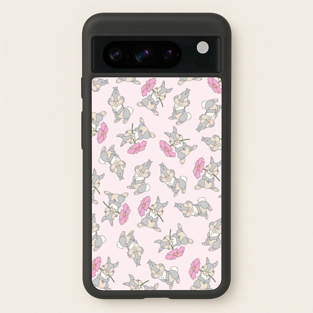 Cute bunny And Flowers Pattern  - Spring Phone Case for Google Pixel 8 Pro