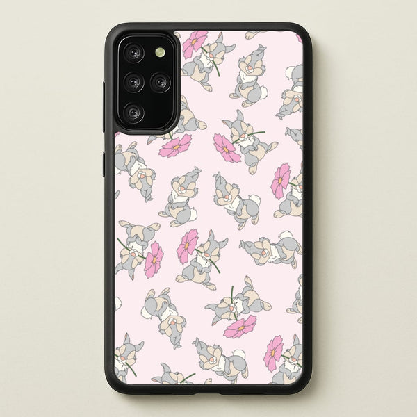 Cute bunny And Flowers Pattern  - Spring Phone Case for Galaxy S20 Plus