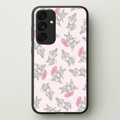 Cute bunny And Flowers Pattern  - Spring Phone Case for Galaxy A15