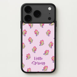 Hello Spring Butterfly Pattern Phone Case for iPhone 17 Pro