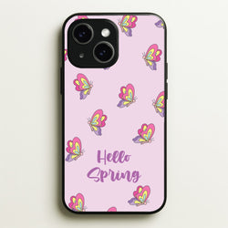 Hello Spring Butterfly Pattern  - Spring Phone Case for iPhone 14 Plus