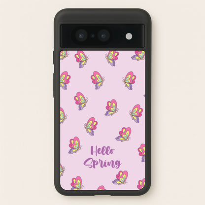 Hello Spring Butterfly Pattern  - Spring Phone Case for Google Pixel 8