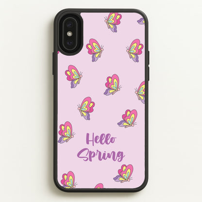 Hello Spring Butterfly Pattern  - Spring Phone Case for iPhone XS Max