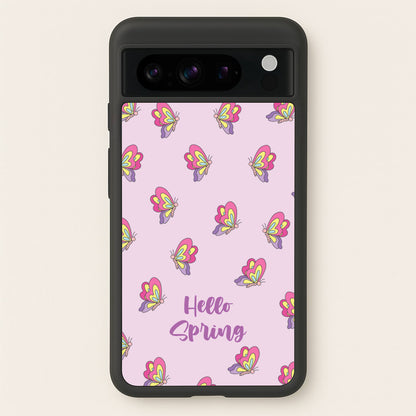 Hello Spring Butterfly Pattern  - Spring Phone Case for Google Pixel 8 Pro