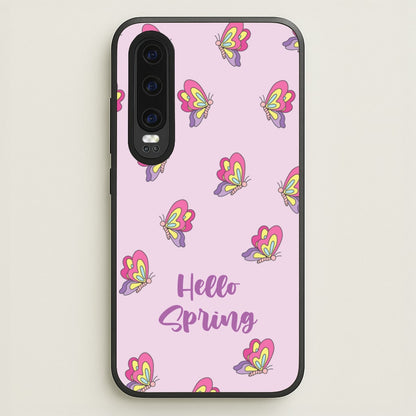 Hello Spring Butterfly Pattern  - Spring Phone Case for Huawei P30