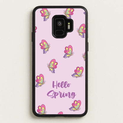 Hello Spring Butterfly Pattern  - Spring Phone Case for Galaxy S9