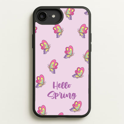 Hello Spring Butterfly Pattern  - Spring Phone Case for iPhone 6 Plus / 7 Plus / 8 Plus