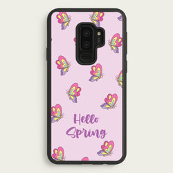 Hello Spring Butterfly Pattern  - Spring Phone Case for Galaxy S9 Plus