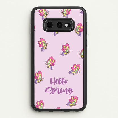 Hello Spring Butterfly Pattern  - Spring Phone Case for Galaxy S10e