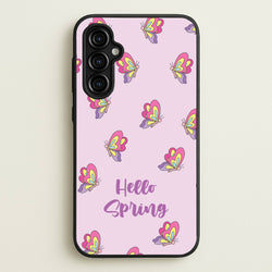 Hello Spring Butterfly Pattern  - Spring Phone Case for Galaxy A54