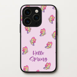 Hello Spring Butterfly Pattern  - Spring Phone Case for iPhone 15 Pro Max