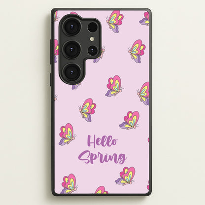 Hello Spring Butterfly Pattern  - Spring Phone Case for Galaxy S25 Ultra