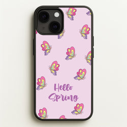 Hello Spring Butterfly Pattern  - Spring Phone Case for iPhone 13