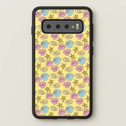 Seashells Pattern 2  - Seashells Phone Case for Galaxy S10 Plus