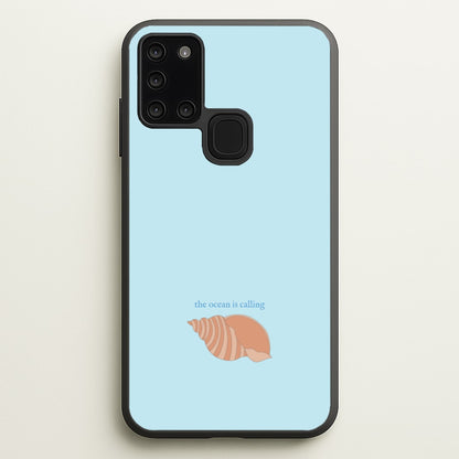 The Ocean Is Calling - Seashells  - Seashells Phone Case for Galaxy A21s