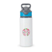 Pink Coffee Logo Active Water Bottle 2