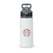 Pink Coffee Logo Active Water Bottle 1