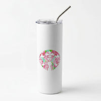 Pink Coffee Logo Skinny Tumbler