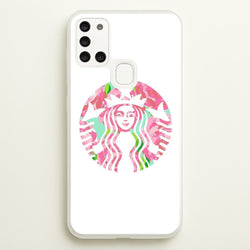 Pink Coffee Logo  - Coffee Phone Case for Galaxy A21s