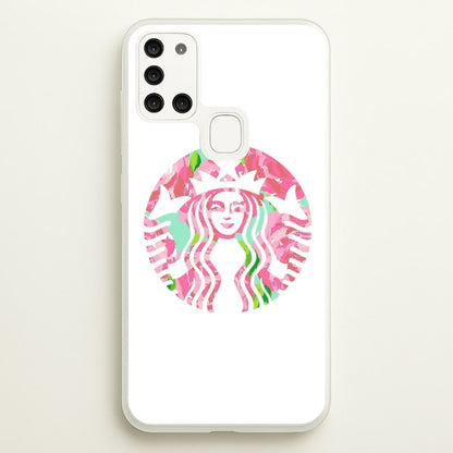 Pink Coffee Logo  - Coffee Phone Case for Galaxy A21s