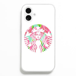 Pink Coffee Logo  - Coffee Phone Case for iPhone 16 Plus