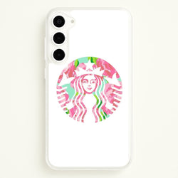 Pink Coffee Logo  - Coffee Phone Case for Galaxy S23 Plus